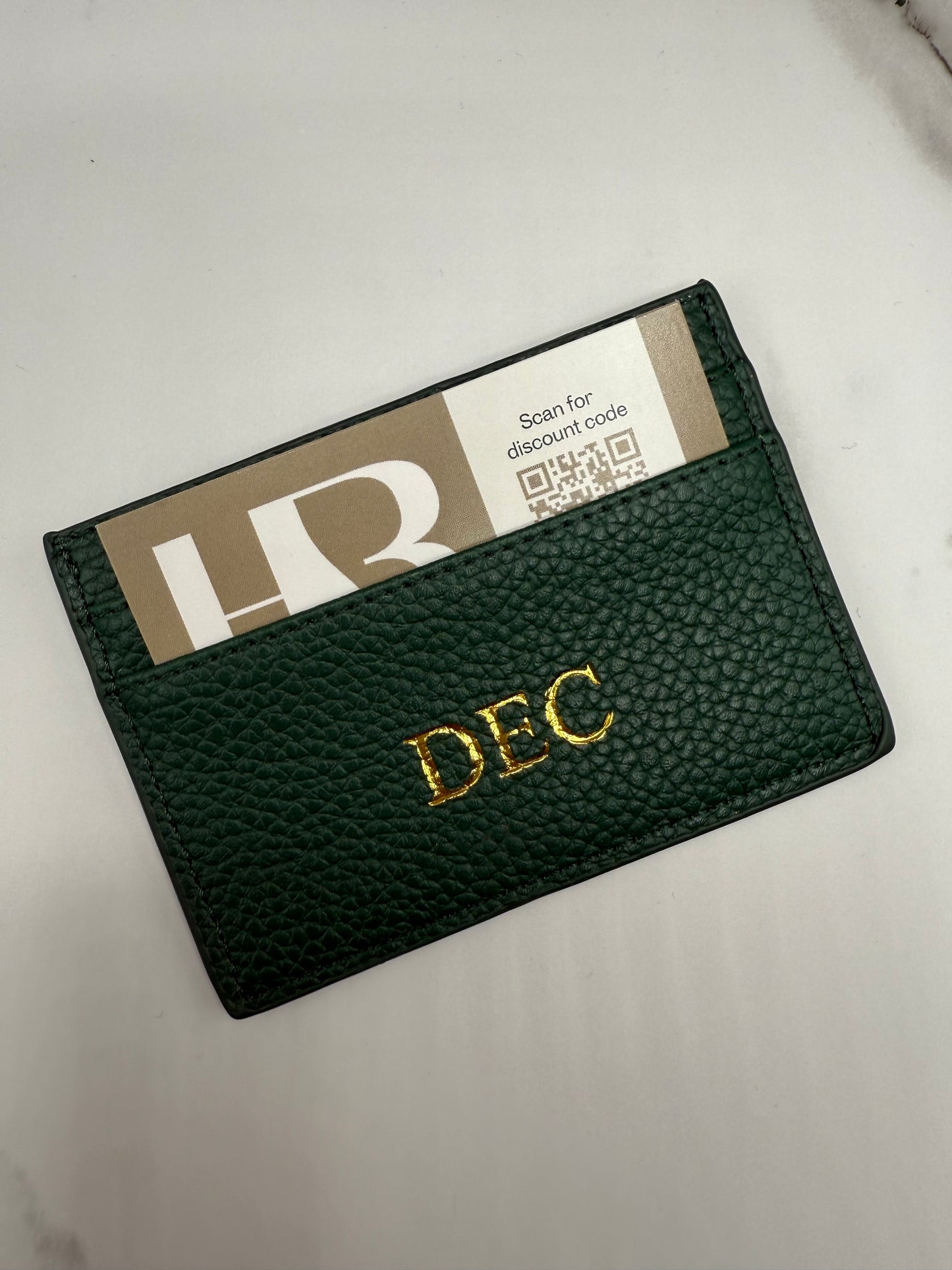 The Classic | Monogramed Leather Cardholder