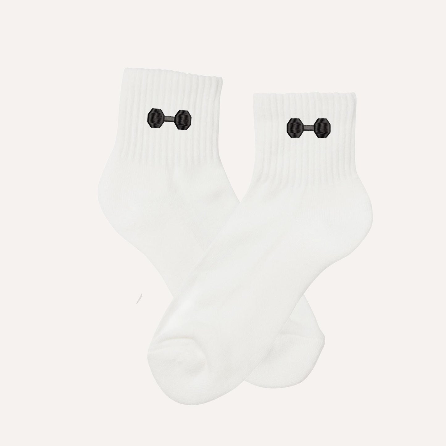 Dumbells Workout Custom Socks – Non Slip Grip, Calf or Crew for Pilates & Barre | Size US 6 to 9