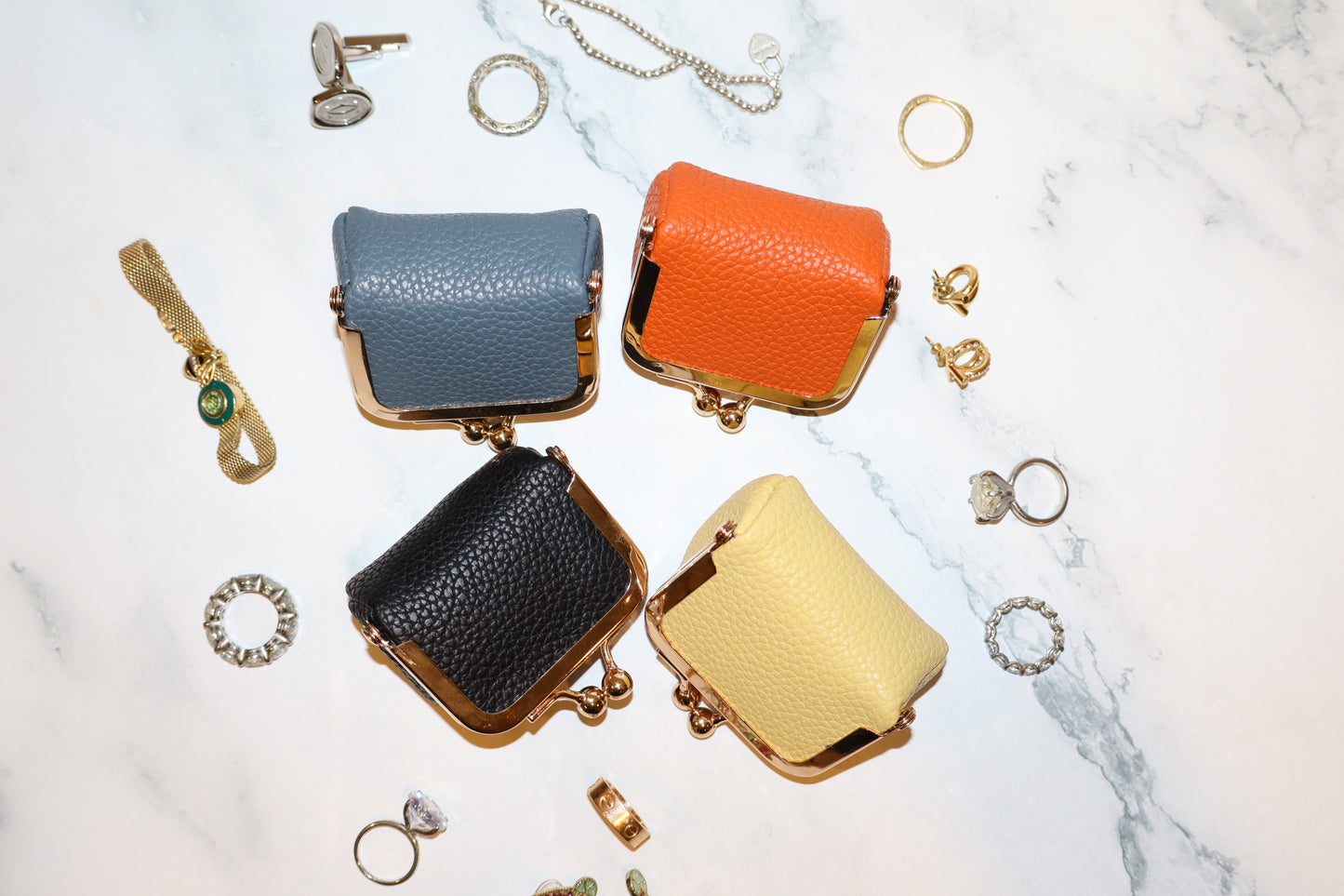 The Lisbon Pouch - Personalized Travel Jewelry Pouch with Initials, Colorful Organizer for Earrings, Rings & Necklaces