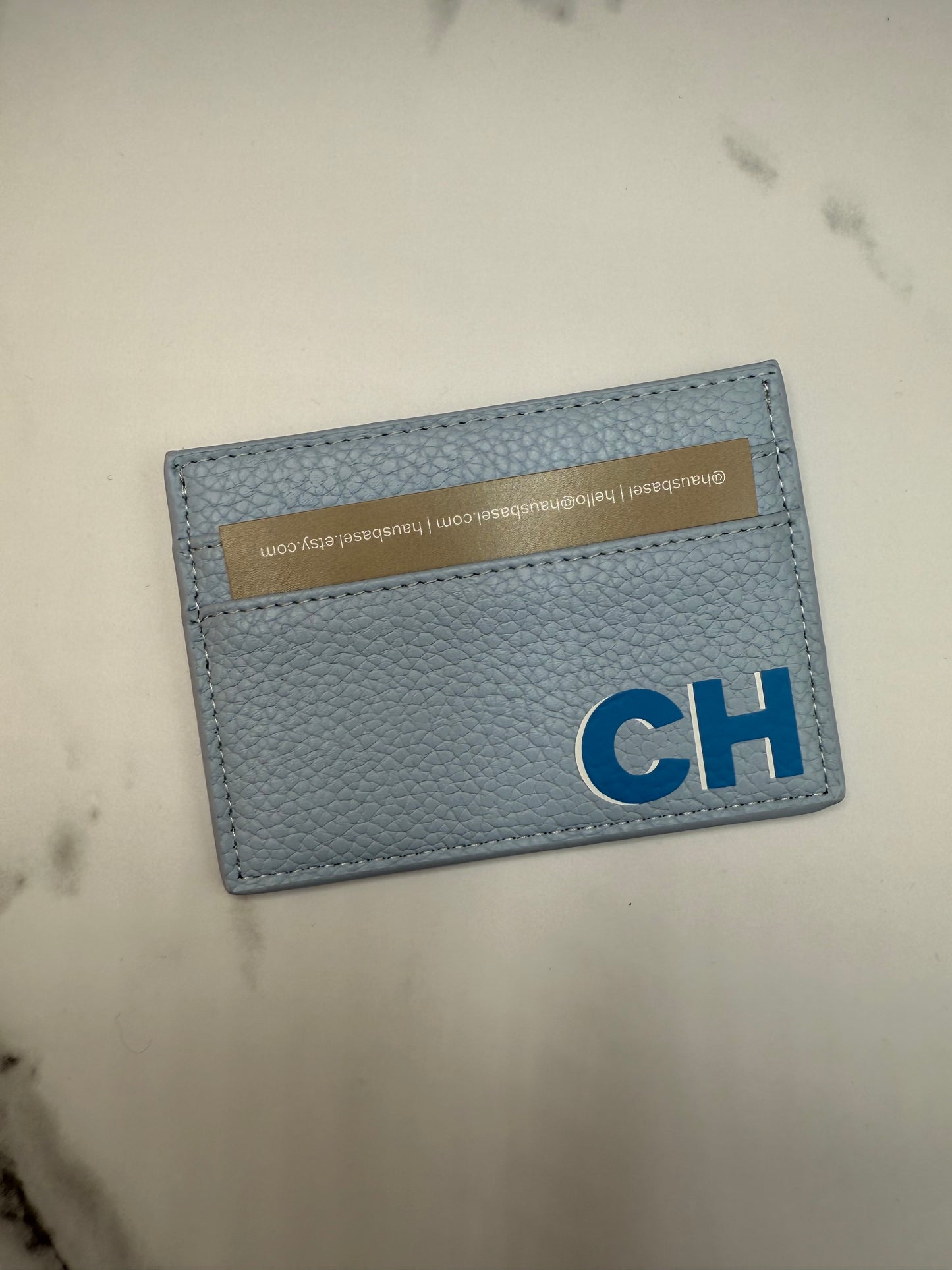 The Pocket Pop | Monogrammed Leather Cardholder