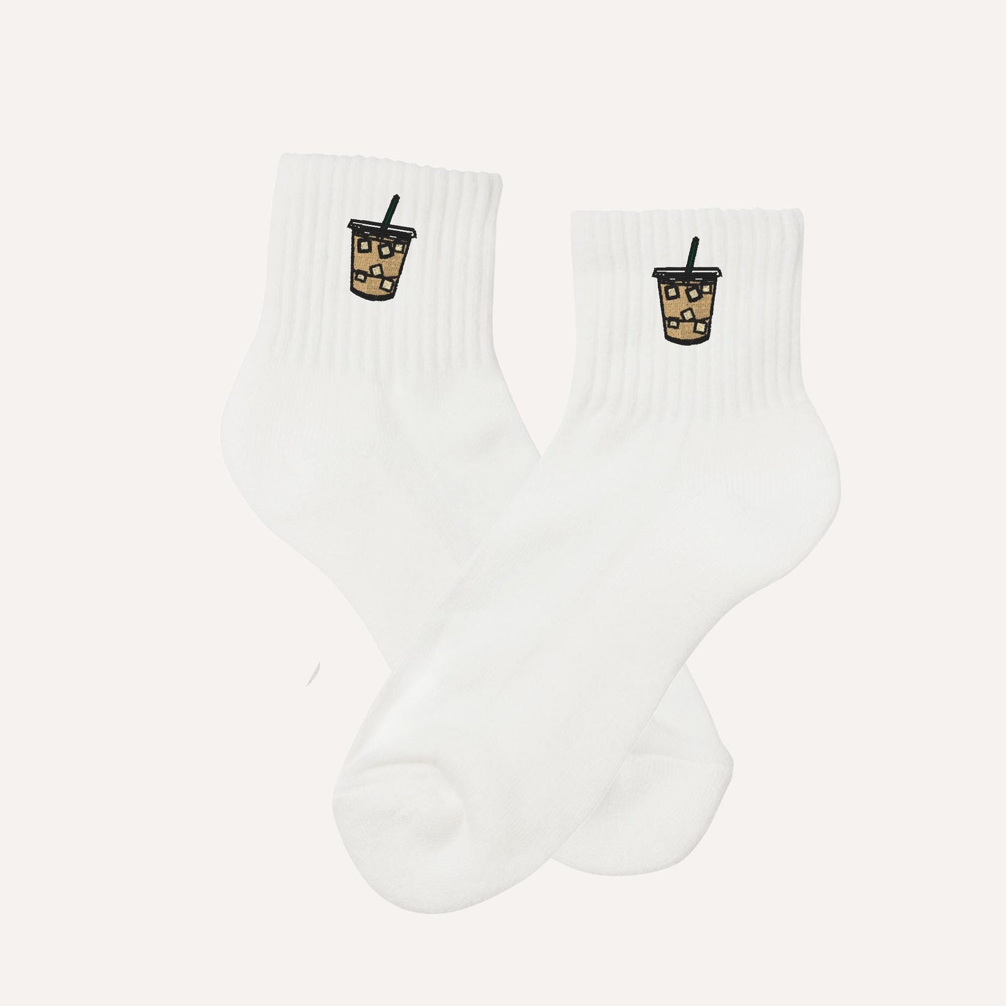 Pilattes Embroidered Socks – Custom Crew, Calf, or Non-Slip | Pilates & Coffee Inspired Athleisure