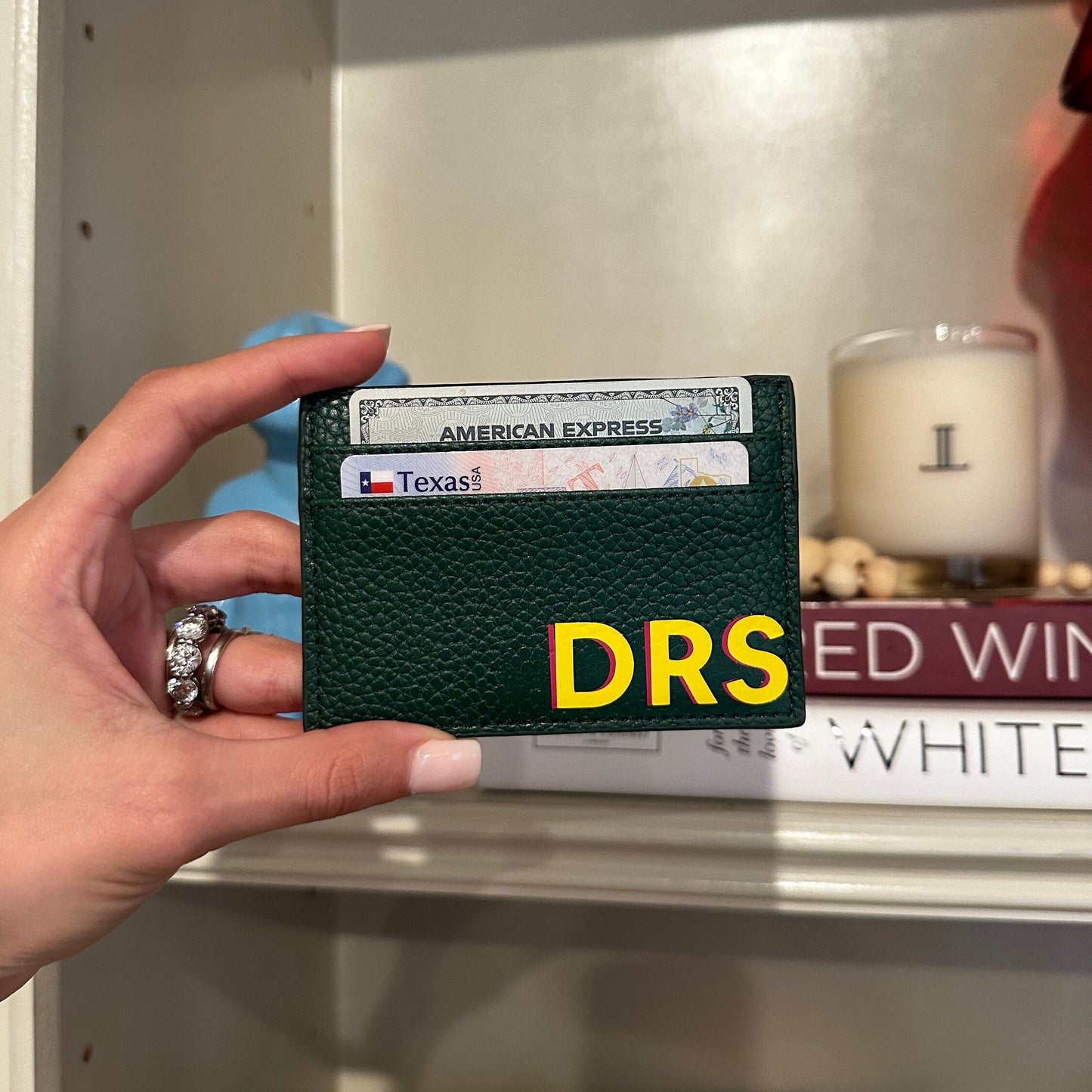 The Pocket Pop | Monogrammed Leather Cardholder