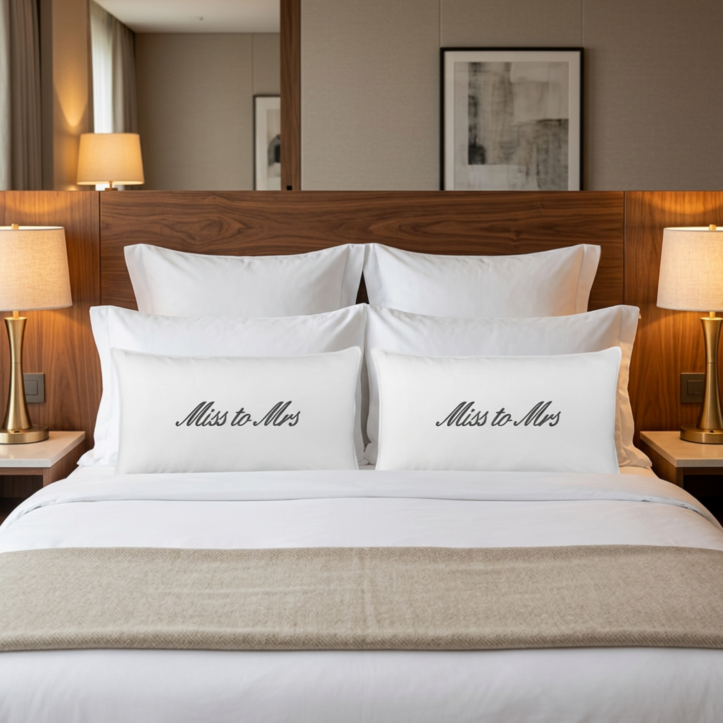 Custom Embroidered Pillow Case | King Size