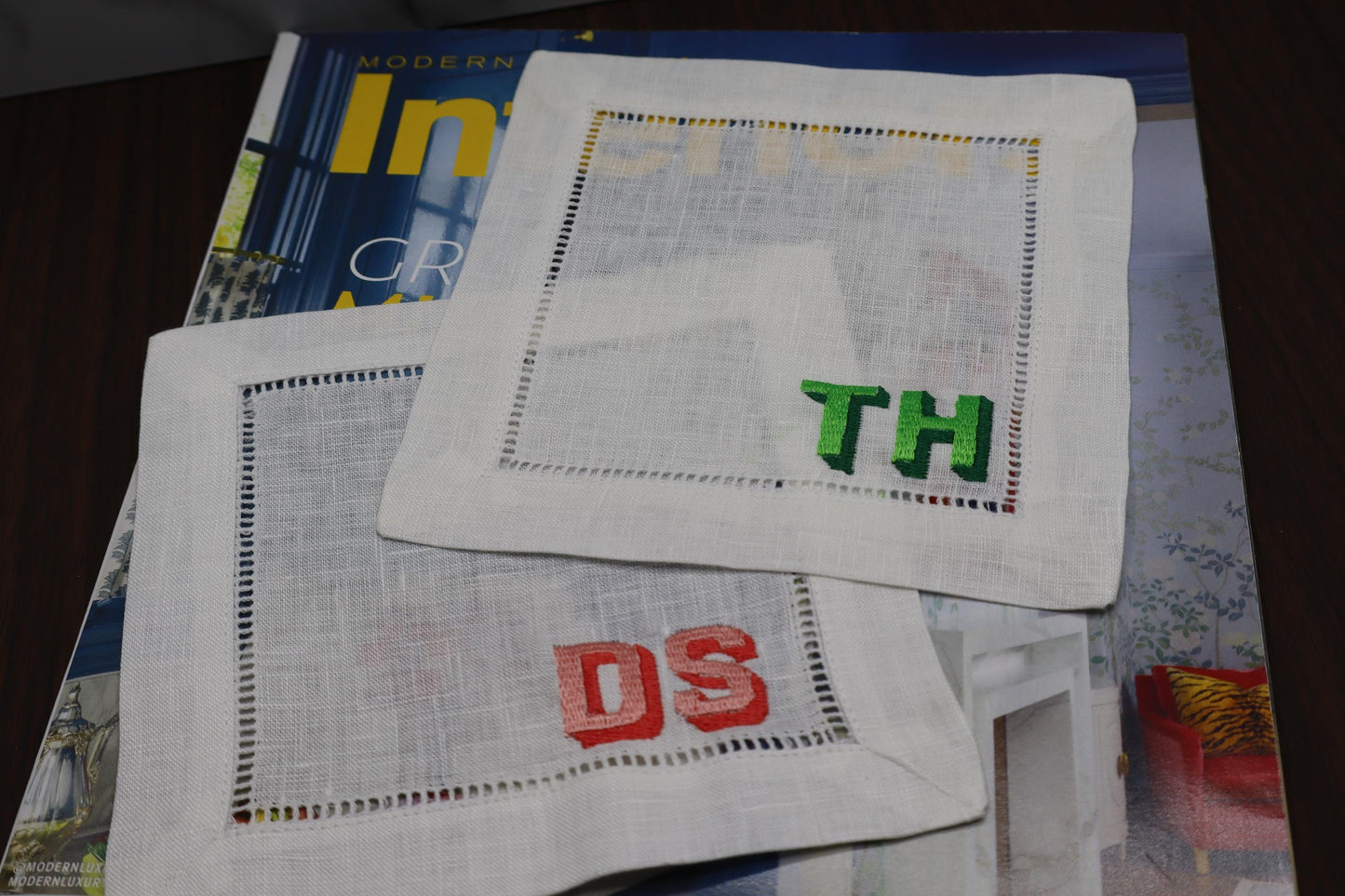 Block Party | Set of 4 Custom Coasters with Initials