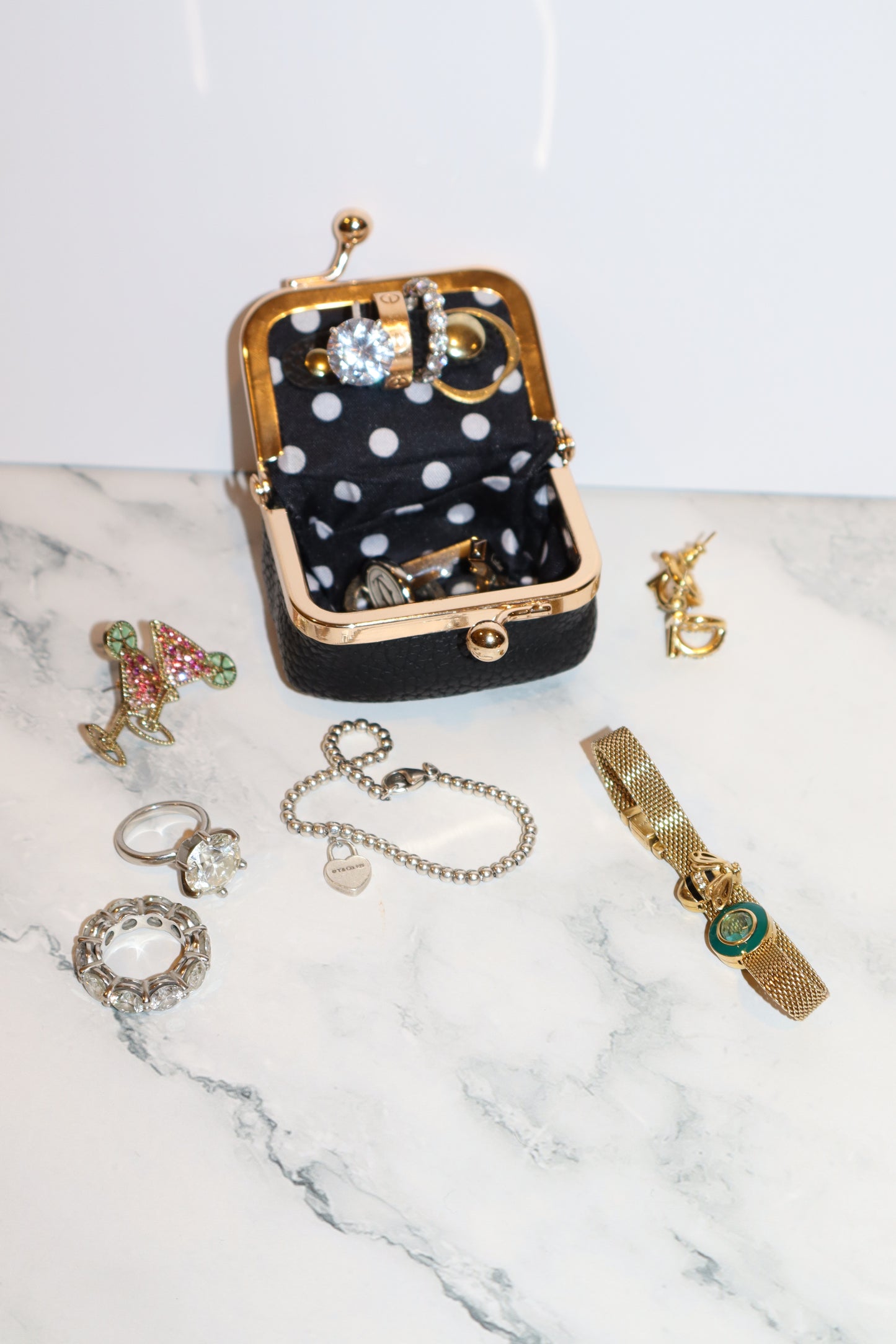 The Lisbon Pouch - Personalized Travel Jewelry Pouch with Initials, Colorful Organizer for Earrings, Rings & Necklaces