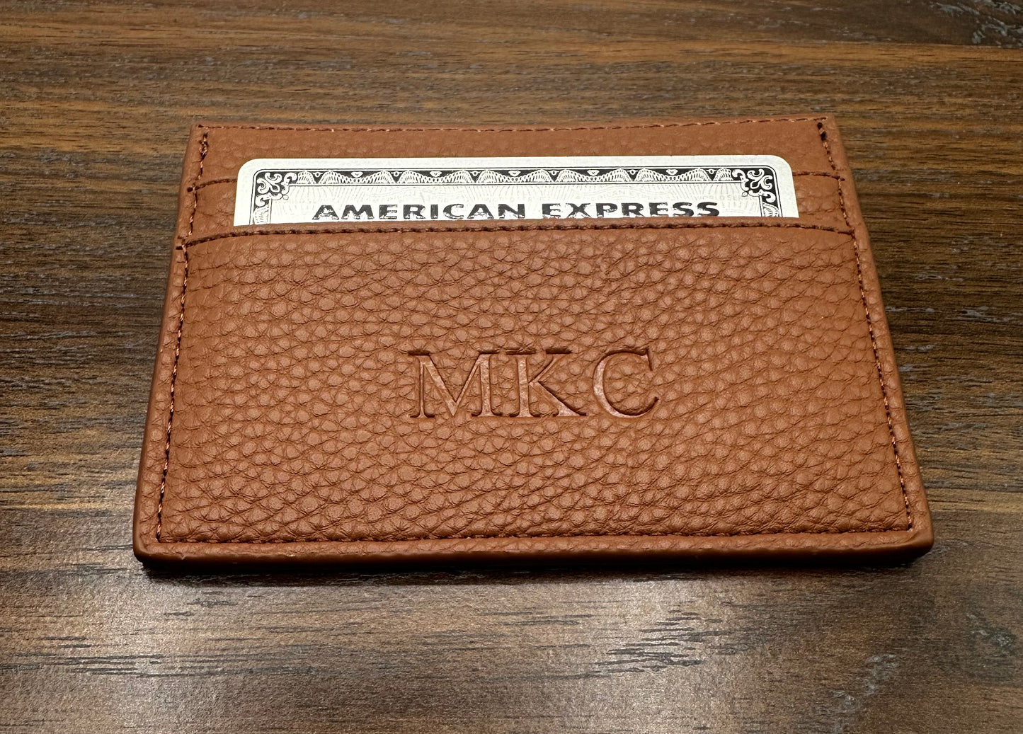 The Classic | Monogramed Leather Cardholder