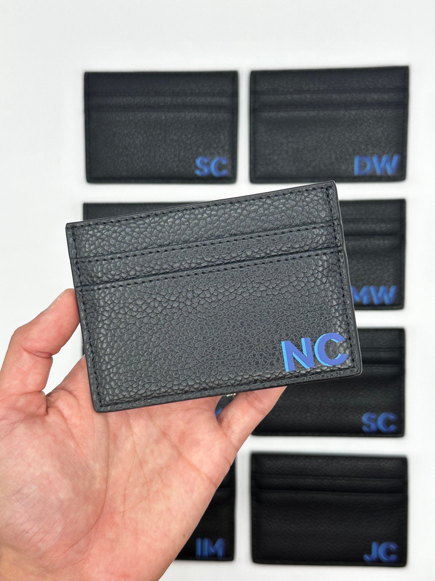 The Pocket Pop | Monogrammed Leather Cardholder