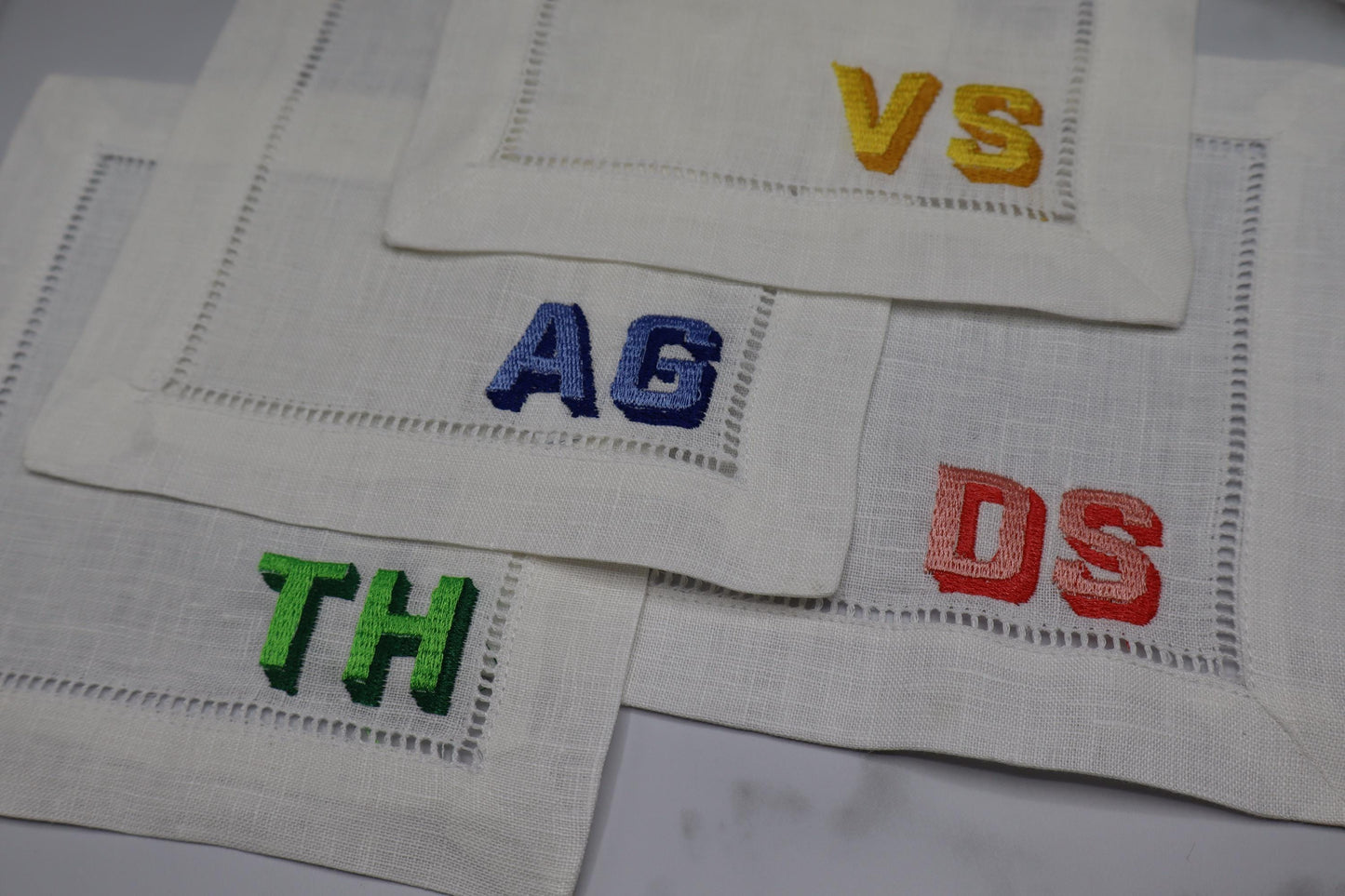 Block Party | Set of 4 Custom Coasters with Initials