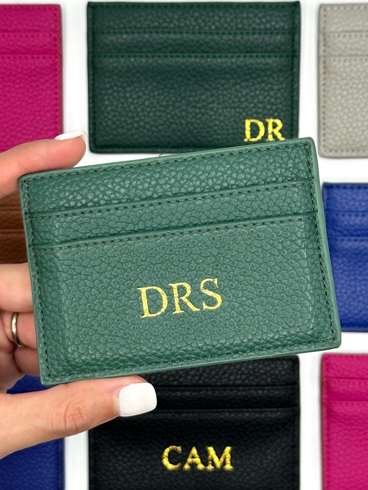 The Classic | Monogramed Leather Cardholder