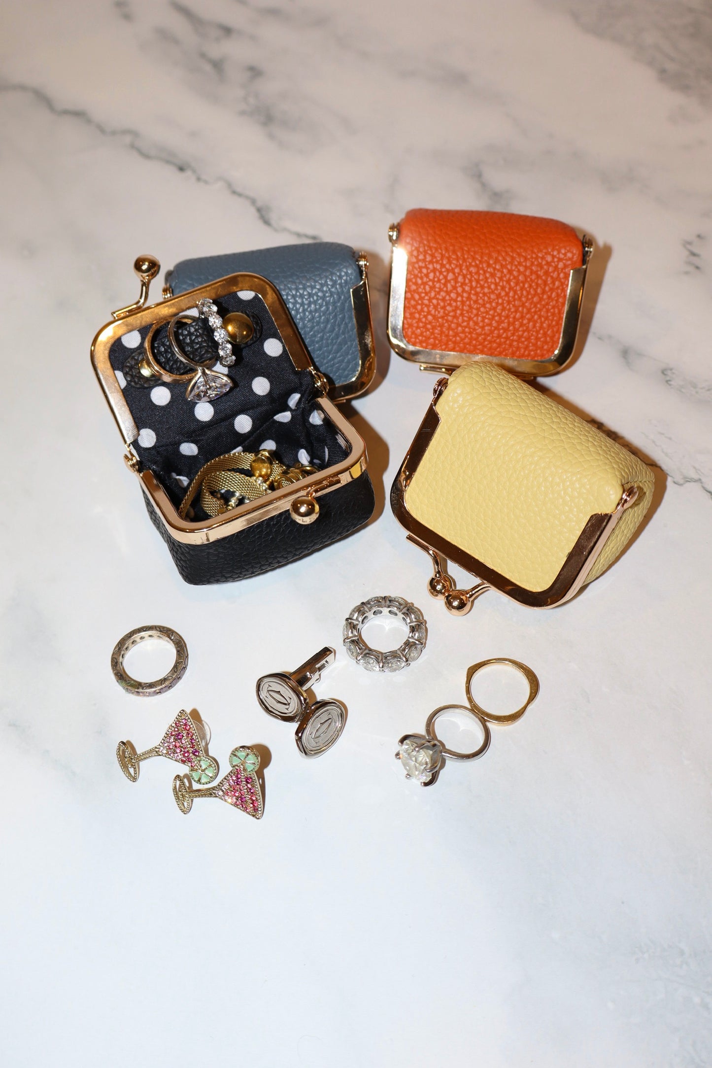 The Lisbon Pouch - Personalized Travel Jewelry Pouch with Initials, Colorful Organizer for Earrings, Rings & Necklaces