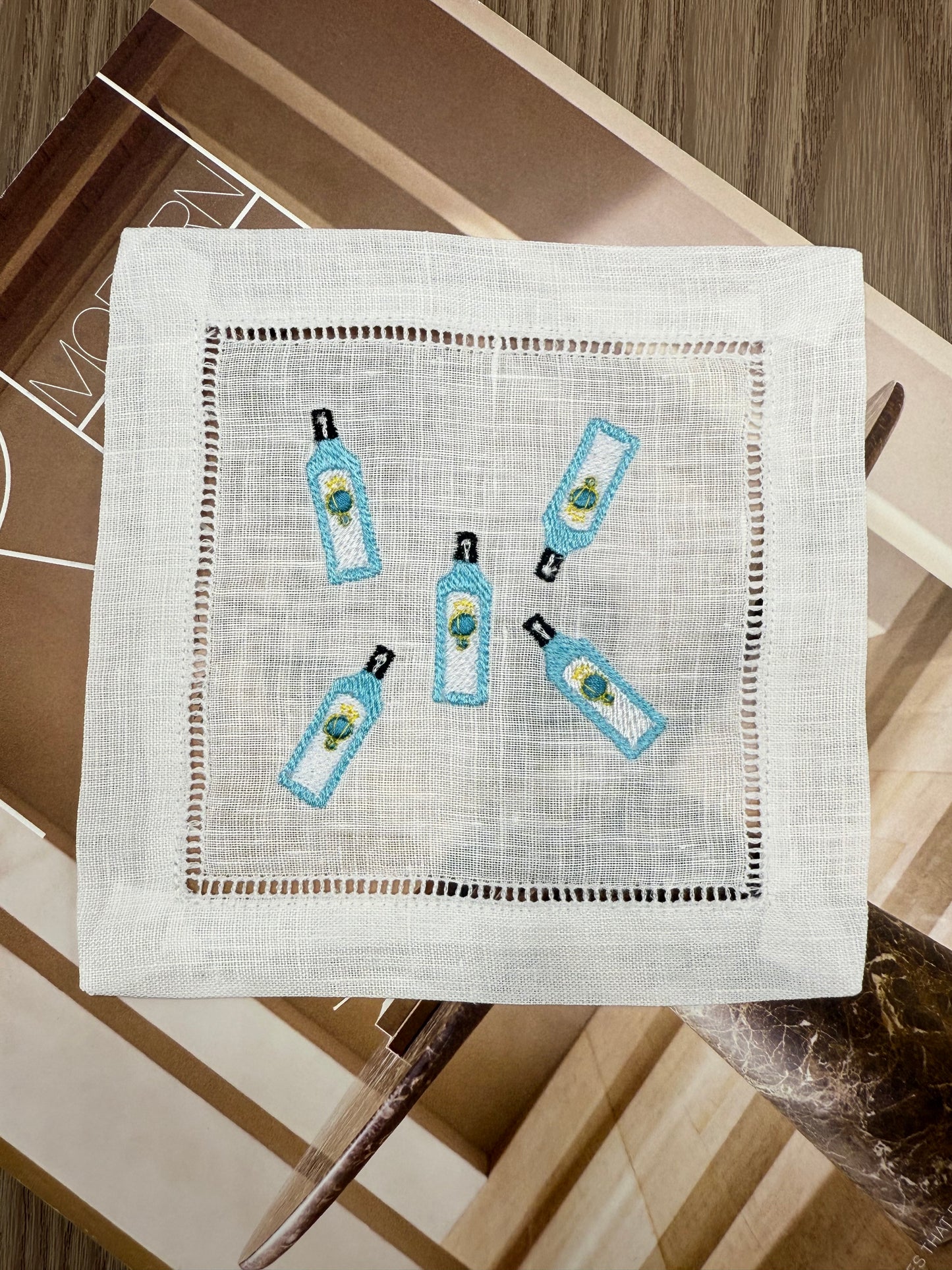 The Happy Hour | Martini Linen Coasters, Pack of 4