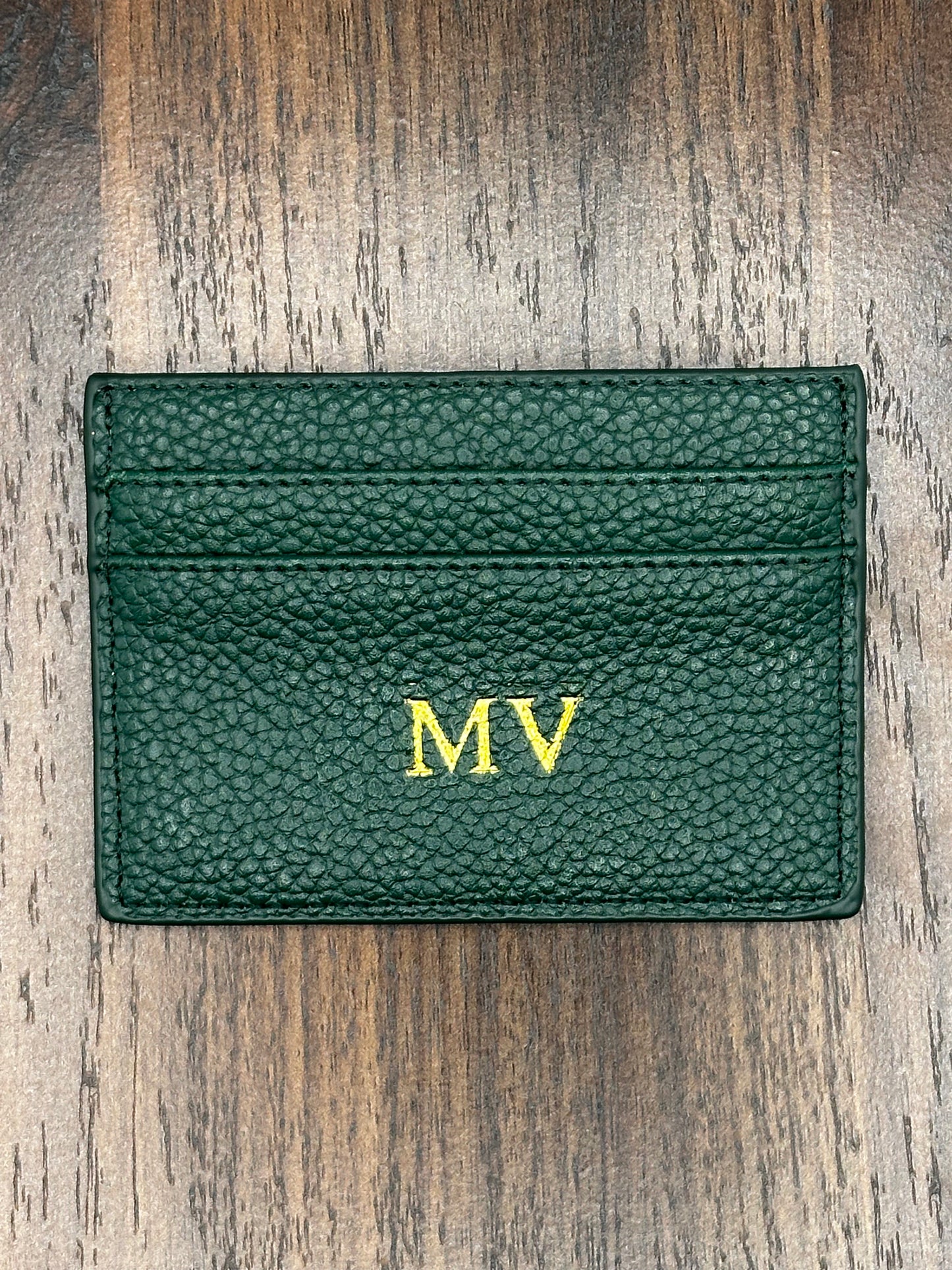 The Classic | Monogramed Leather Cardholder