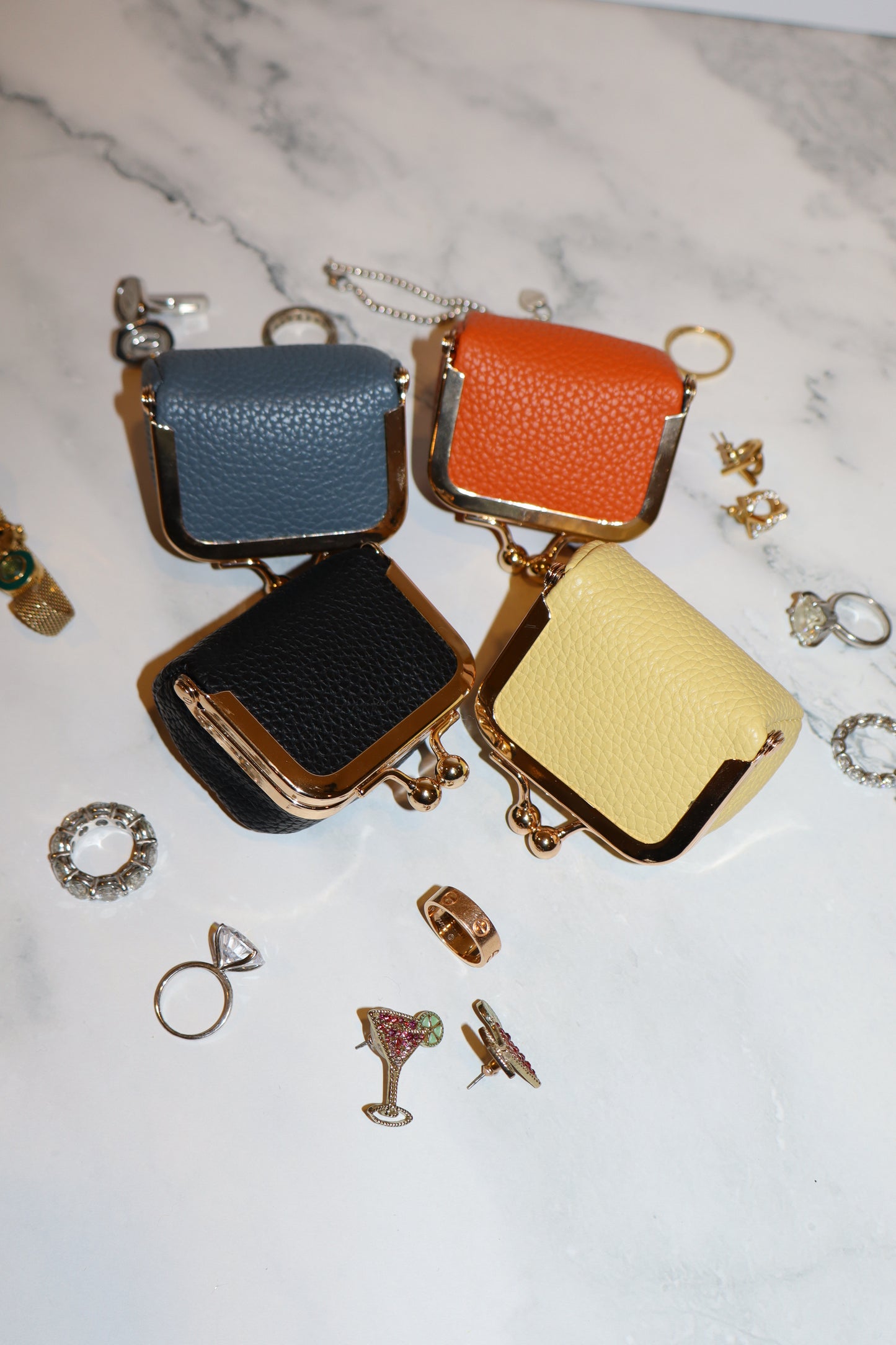 The Lisbon Pouch - Personalized Travel Jewelry Pouch with Initials, Colorful Organizer for Earrings, Rings & Necklaces