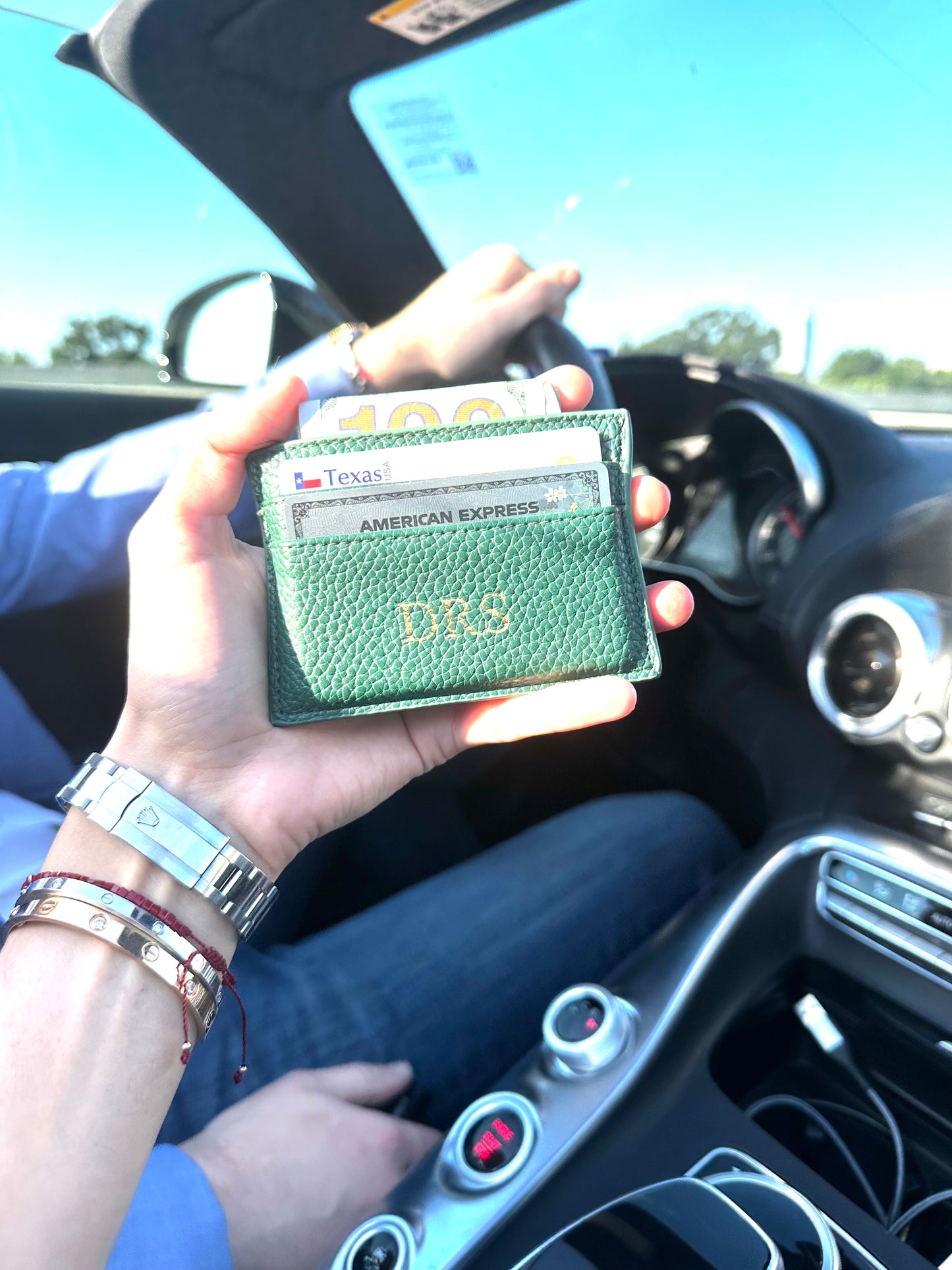 The Classic | Monogramed Leather Cardholder