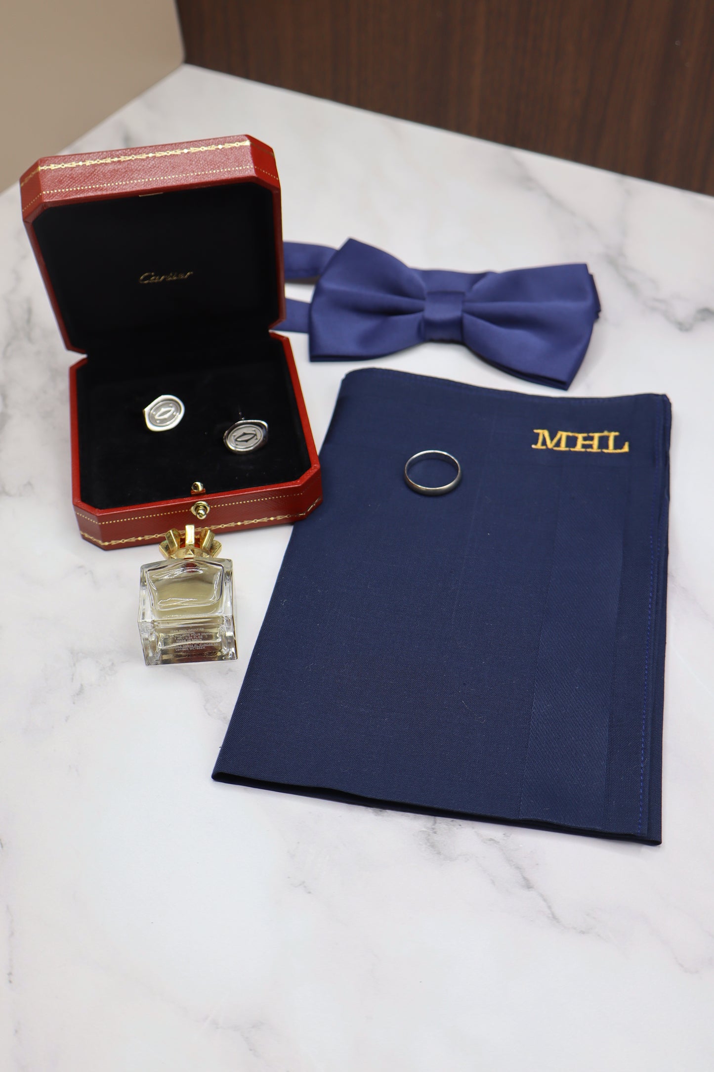 The London Set – Personalized Handkerchiefs with Classic Serif Initials, Embroidered Monogram, Custom 5-Pack Gift for Him or Her
