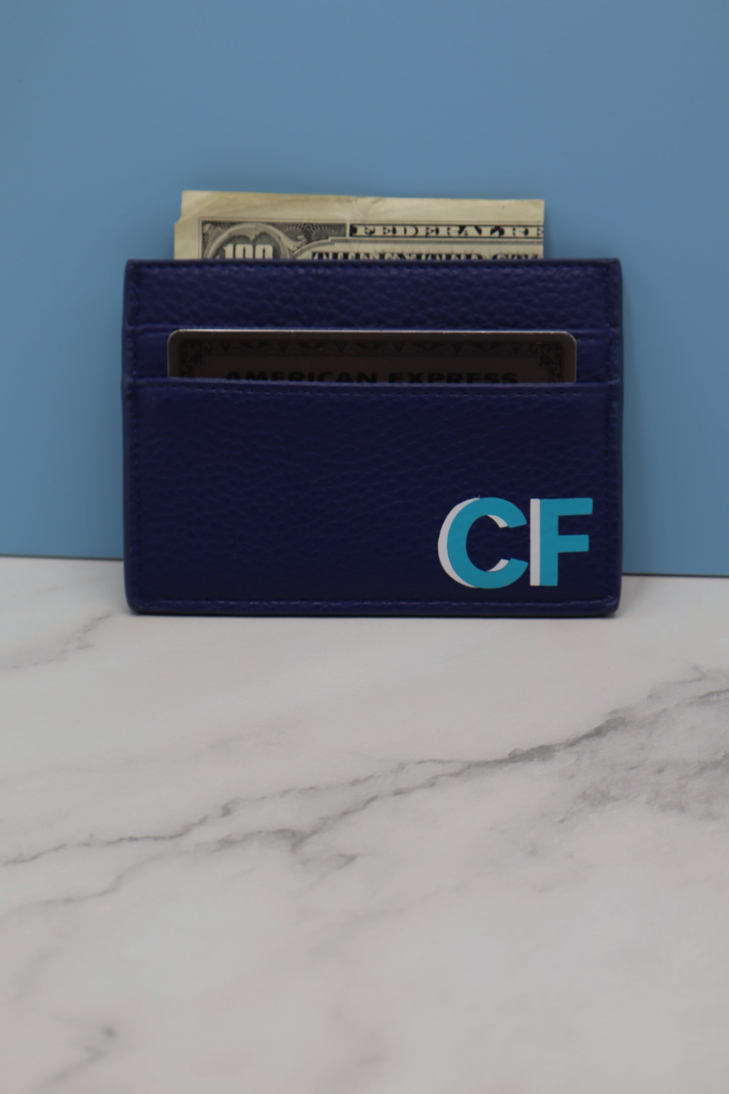 The Pocket Pop | Monogrammed Leather Cardholder