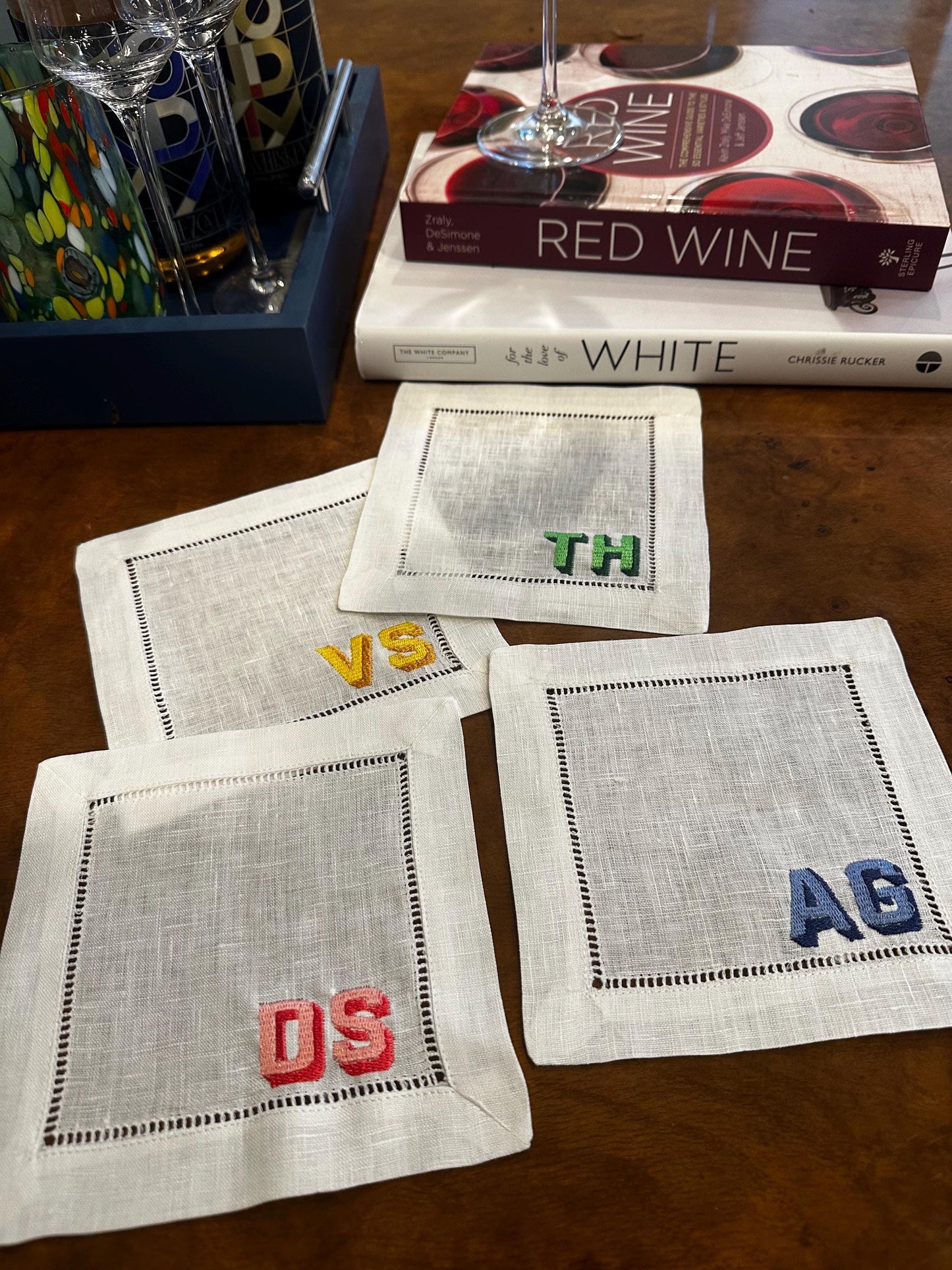 Block Party | Set of 4 Custom Coasters with Initials