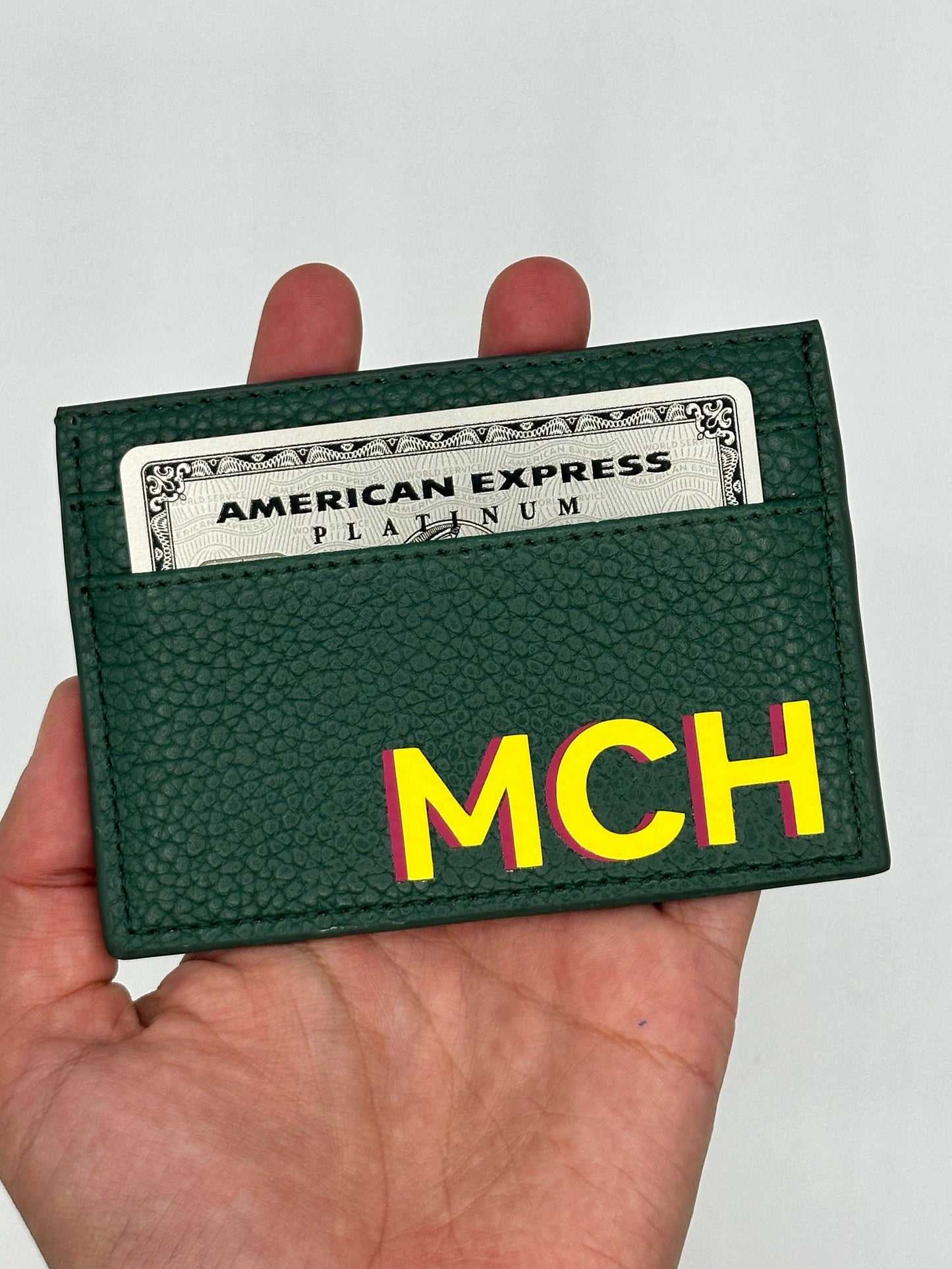 The Pocket Pop | Monogrammed Leather Cardholder
