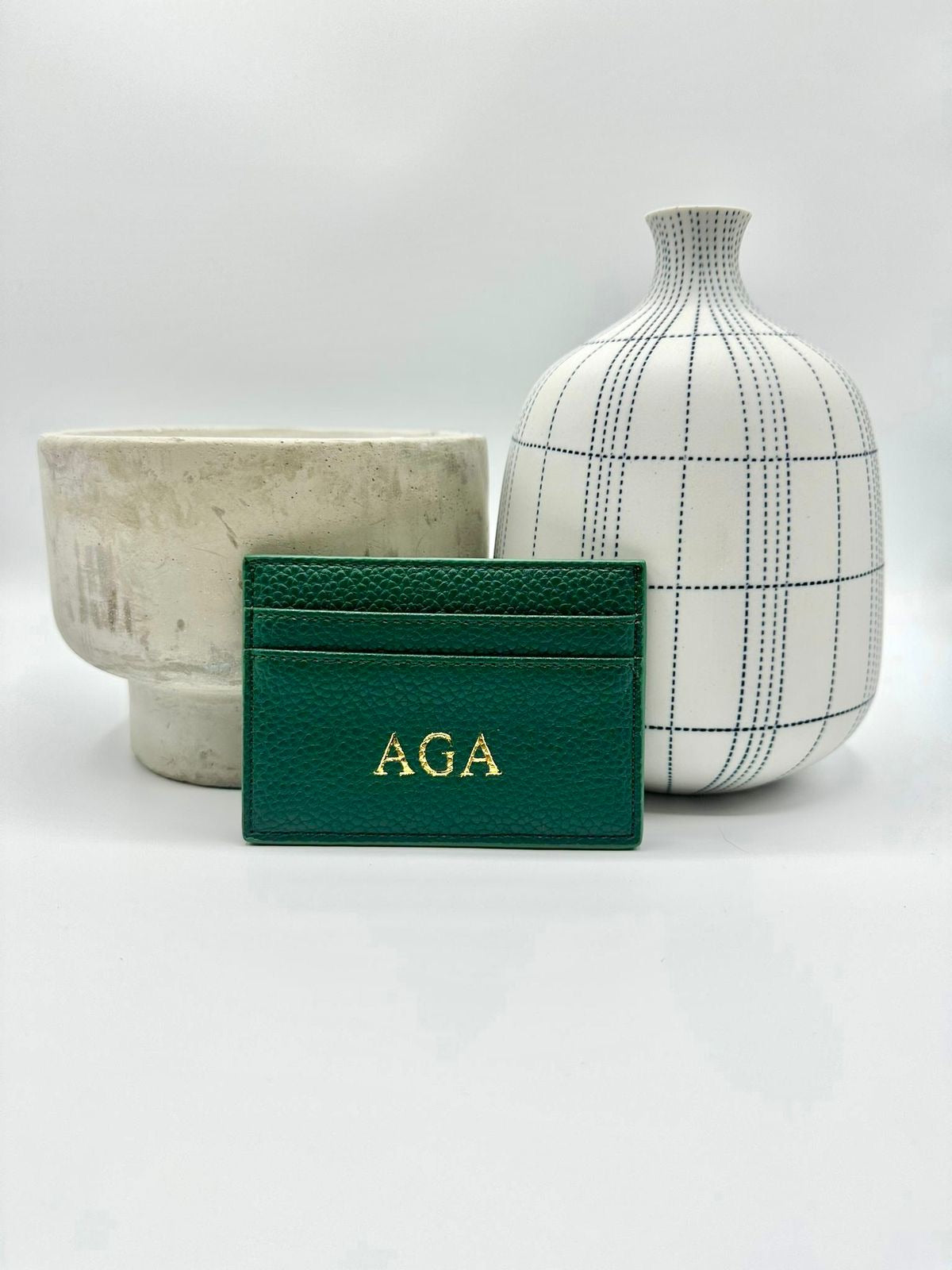 The Classic | Monogramed Leather Cardholder