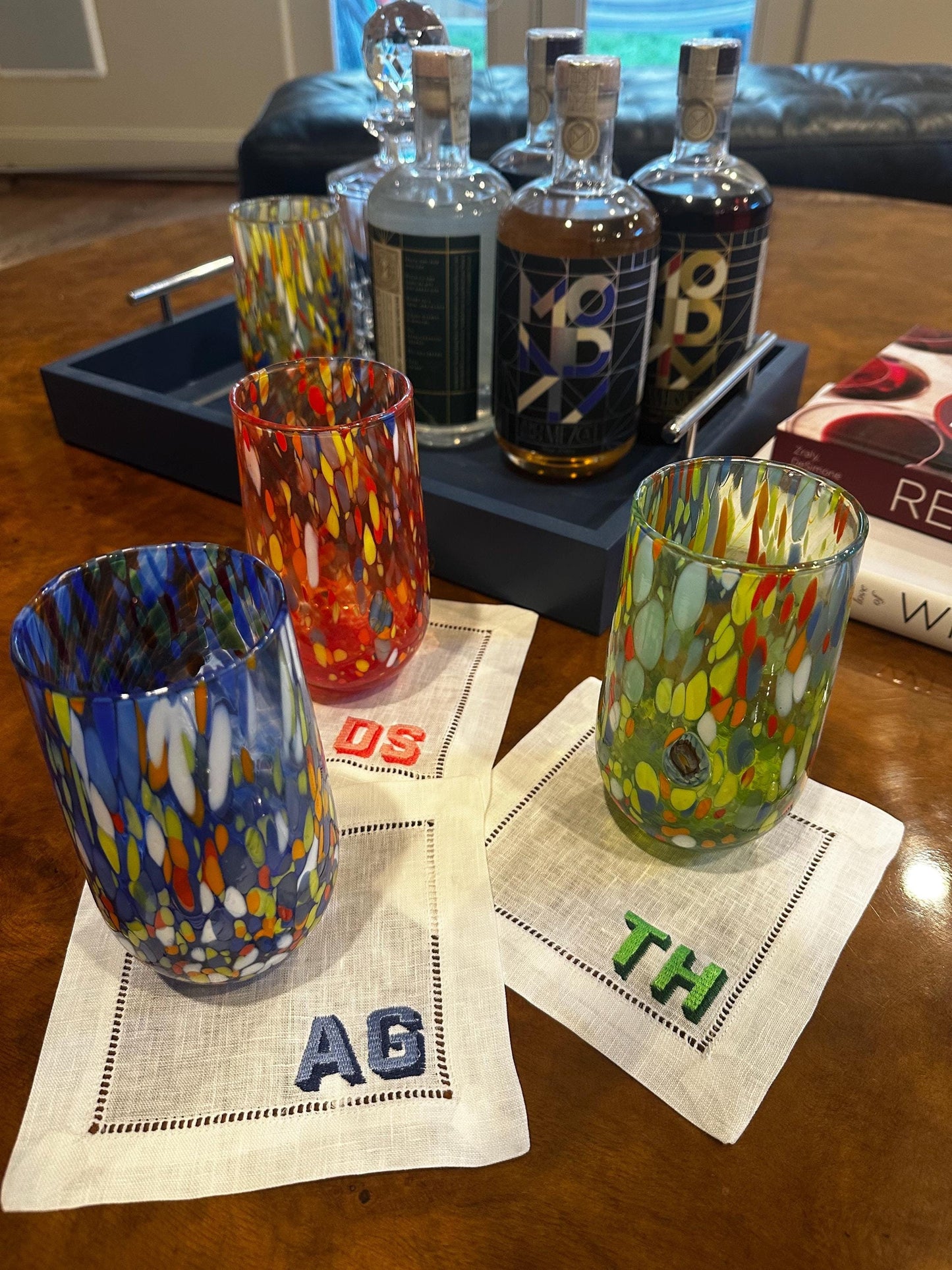 Block Party | Set of 4 Custom Coasters with Initials