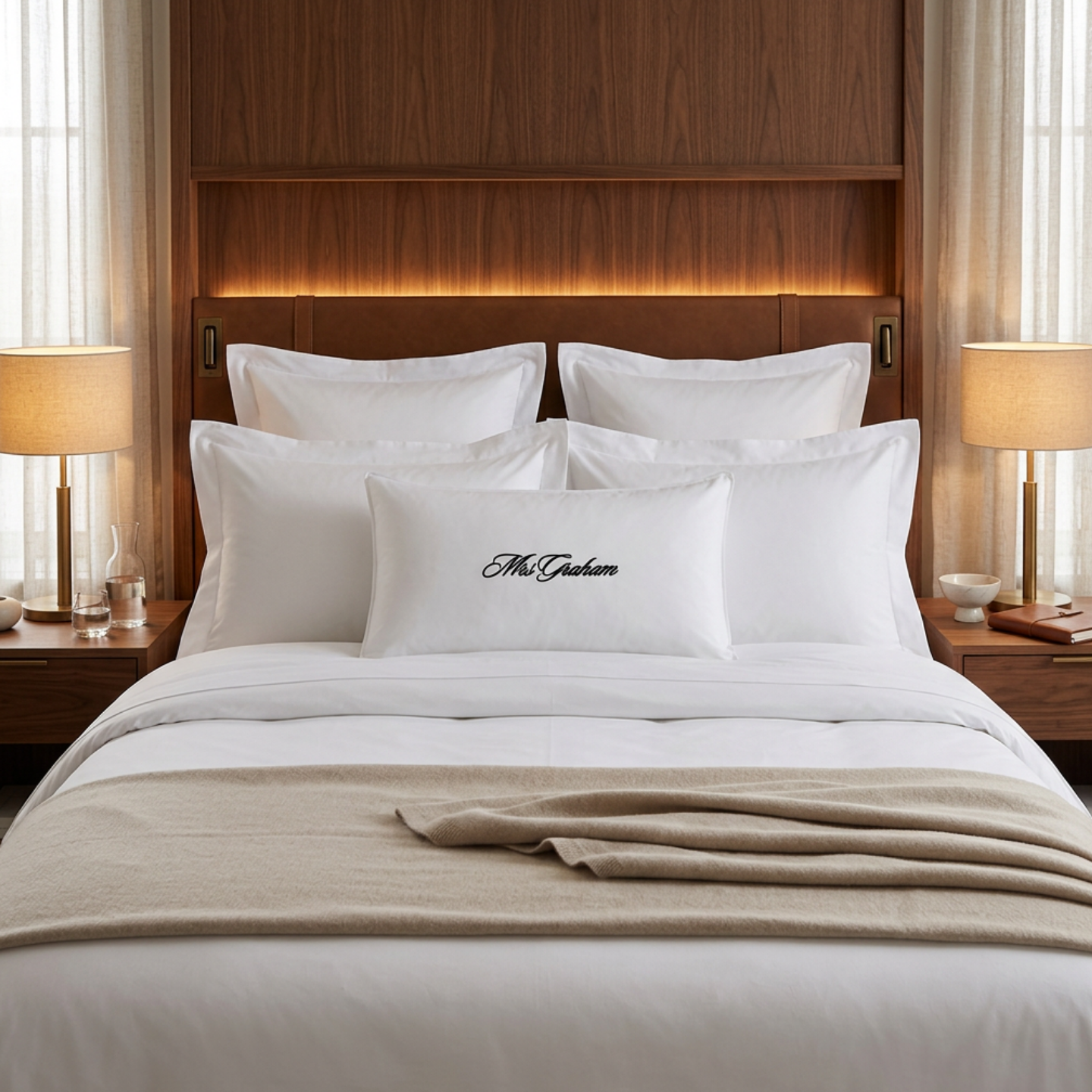 Custom Embroidered Pillow Case | King Size