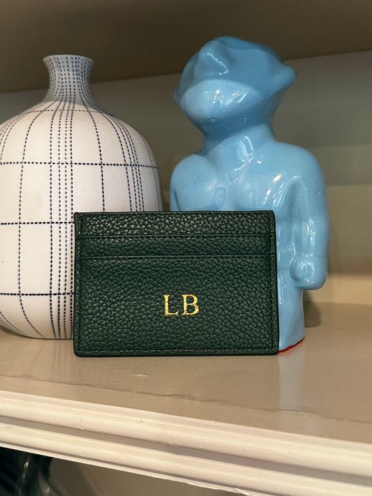 The Classic | Monogramed Leather Cardholder