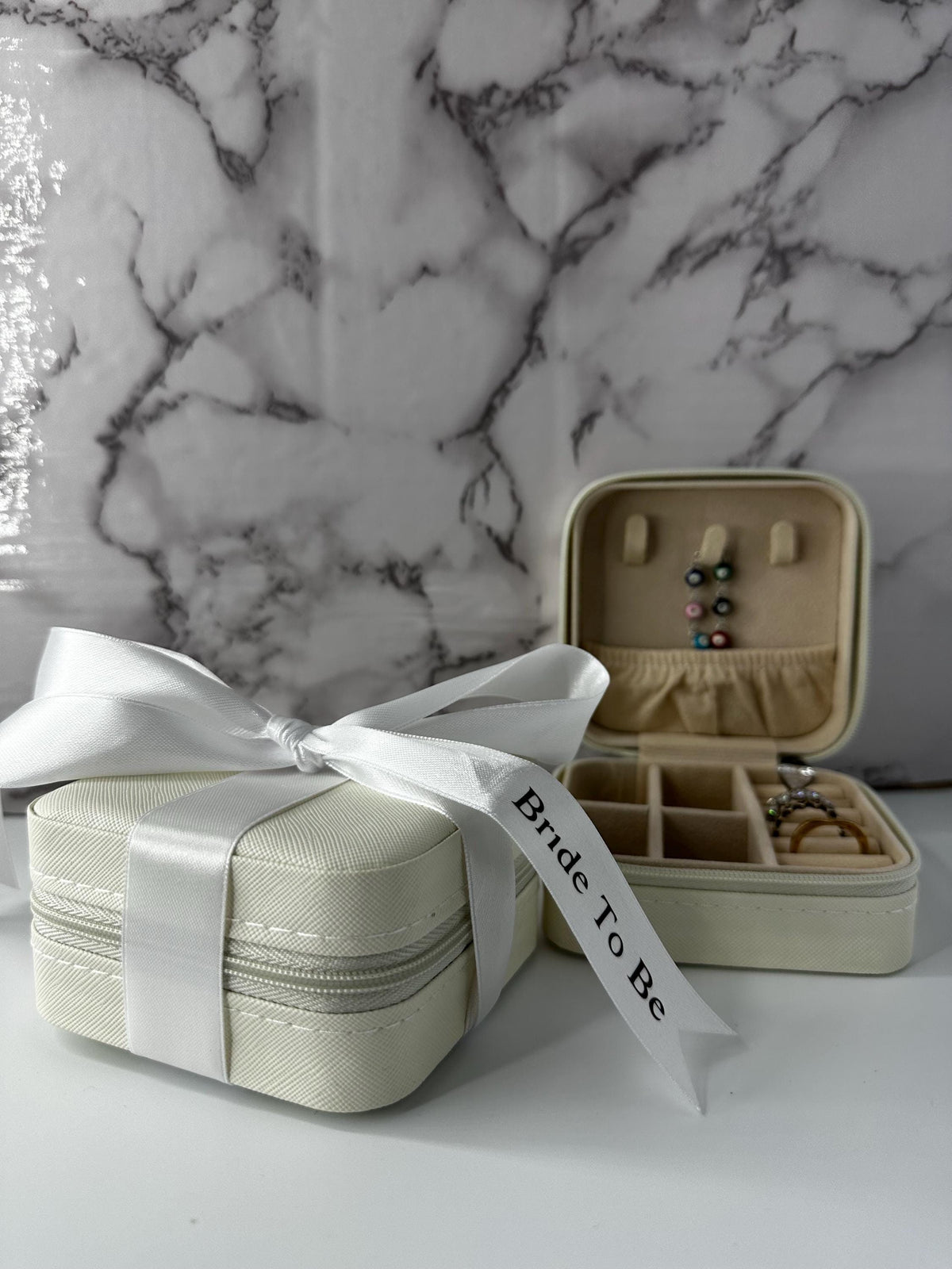 Travel Size Personalized Jewelry Box | Custom Gifts for Bridesmaids & Wedding Party | Bachelorette Party Favors