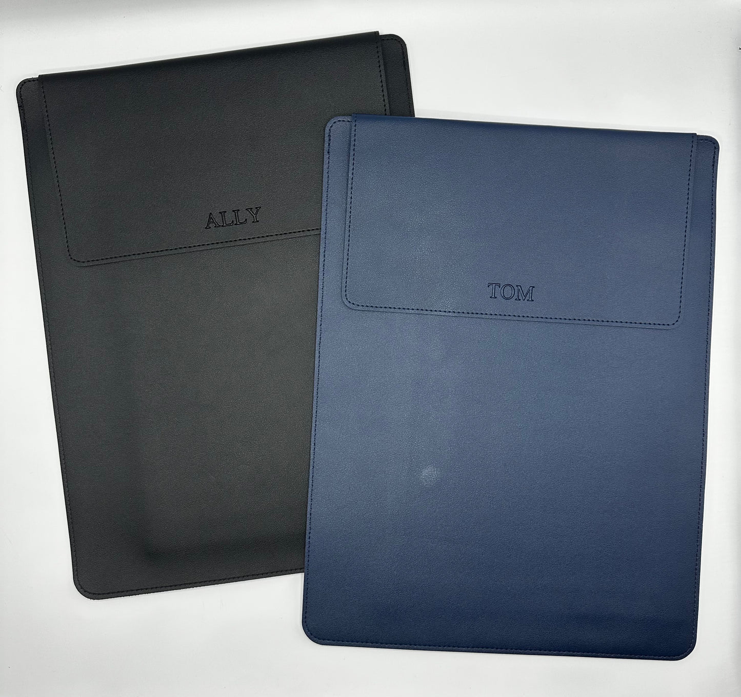 The Nomad Work Set | Custom Debossed Leather Laptop Sleeve Set – Sleeve, Mousepad & Cable Pouch (14/15”)