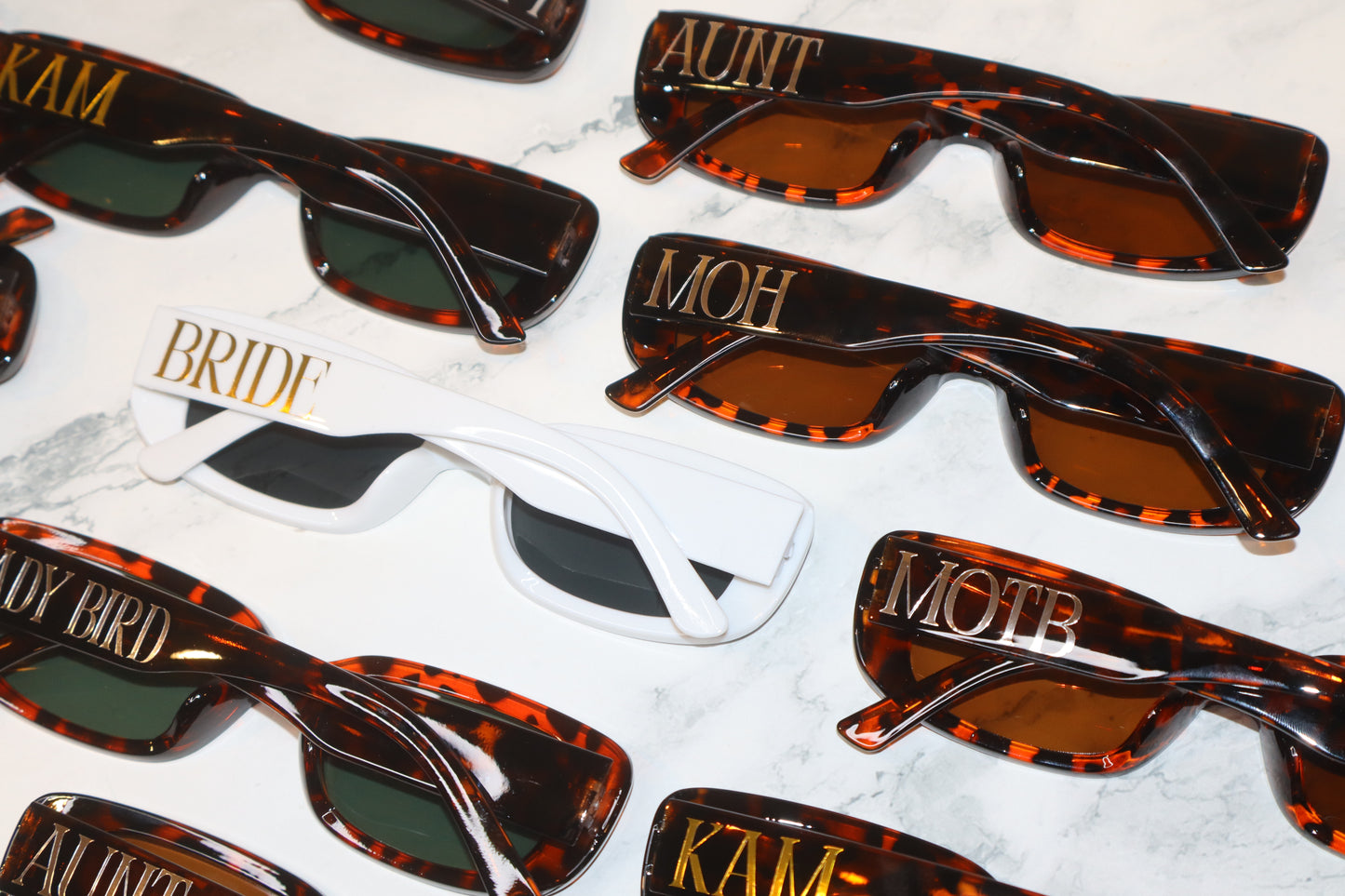 300 Bulk - Personalized Bridesmaid Sunglasses – Custom Name Bachelorette Favors