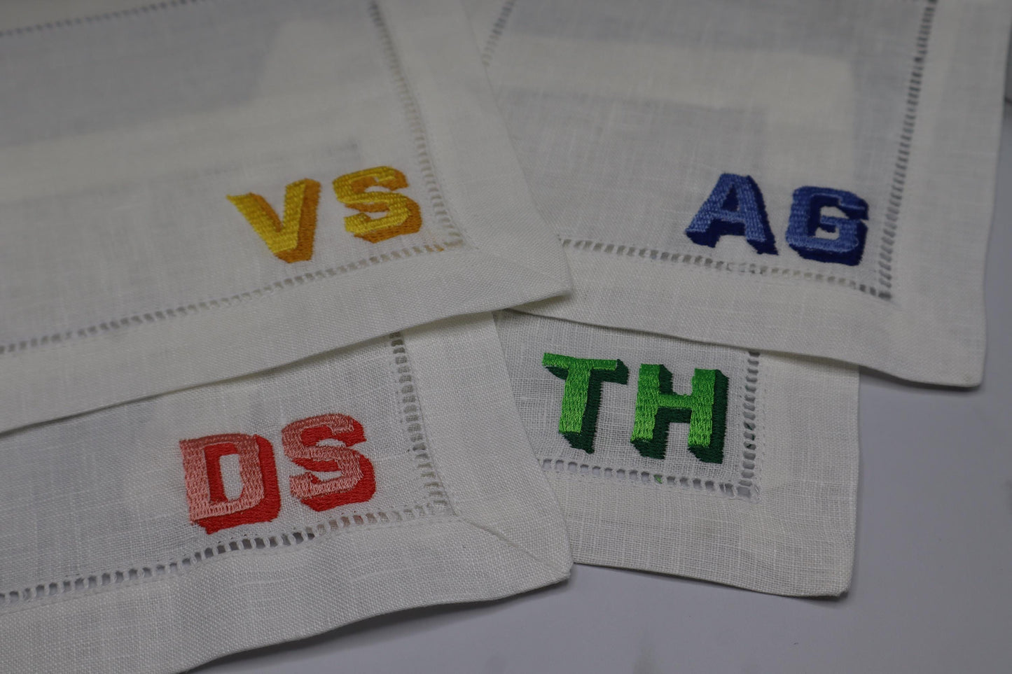 Block Party | Set of 4 Custom Coasters with Initials