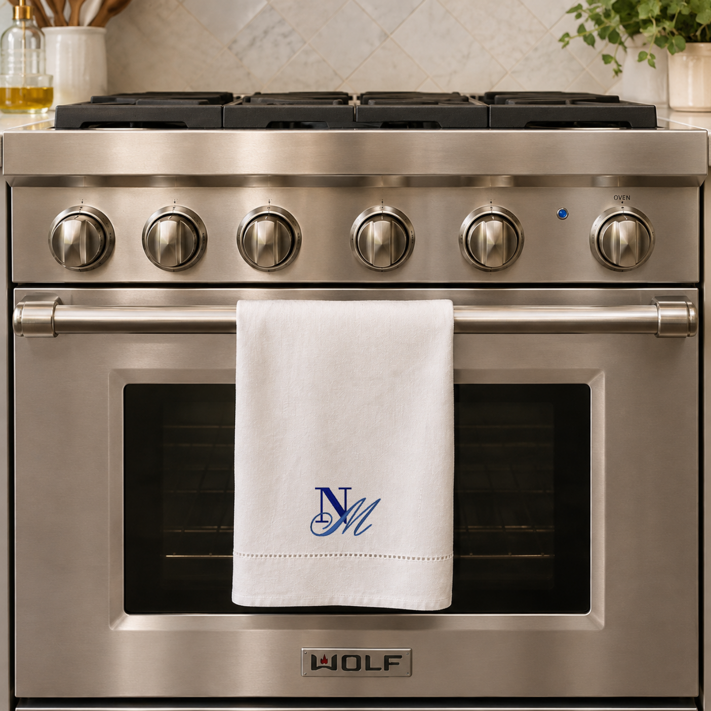 Personalized Monogram Tea Towel