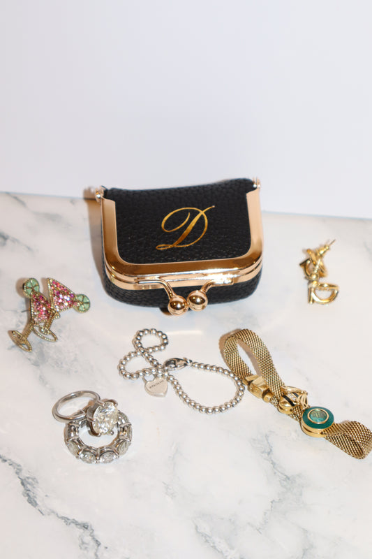 The Lisbon Pouch - Personalized Travel Jewelry Pouch with Initials, Colorful Organizer for Earrings, Rings & Necklaces