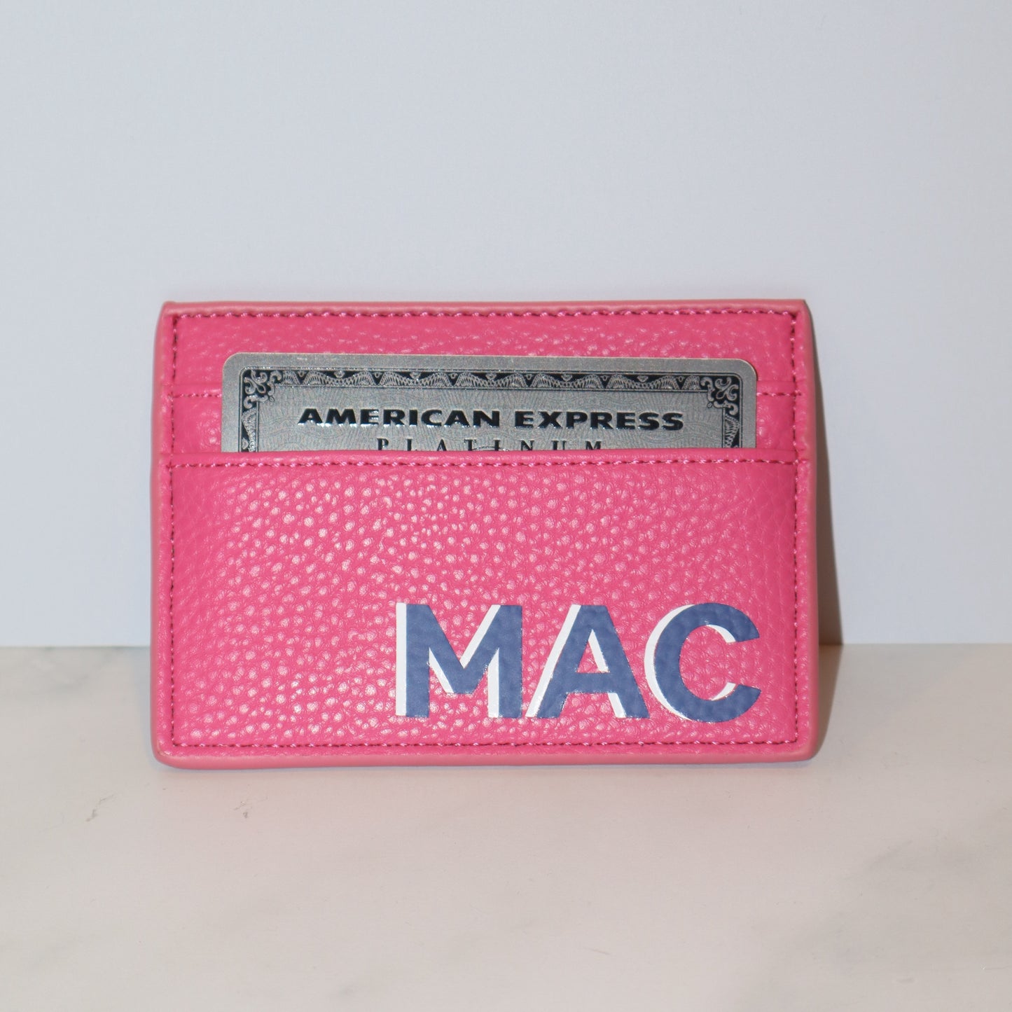 The Pocket Pop | Monogrammed Leather Cardholder