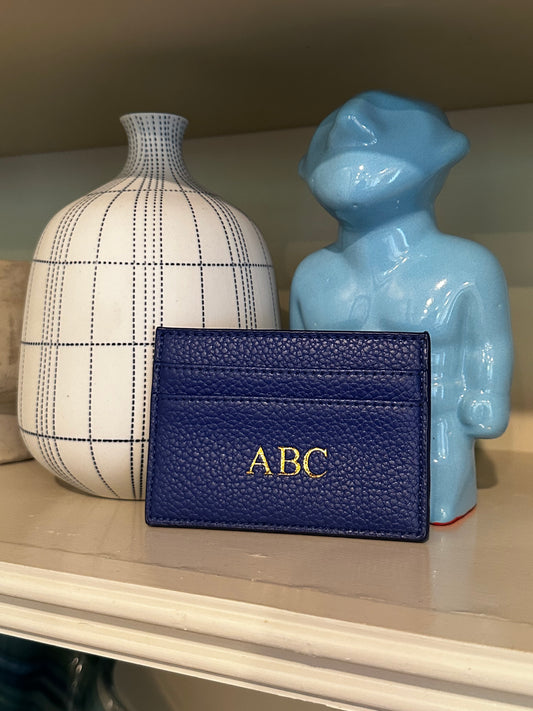 The Classic | Monogramed Leather Cardholder