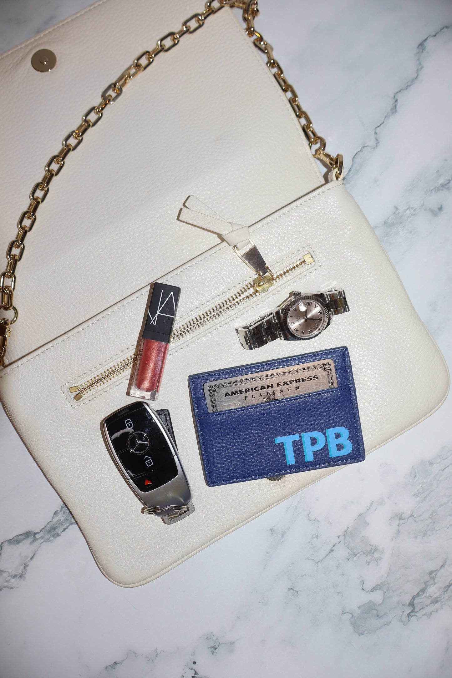 The Pocket Pop | Monogrammed Leather Cardholder