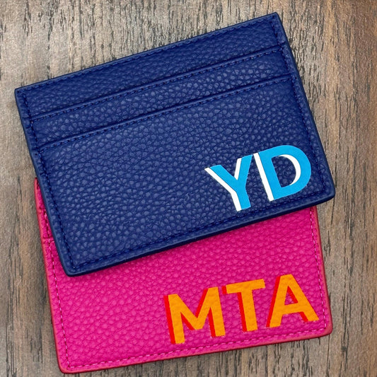 The Pocket Pop | Monogrammed Leather Cardholder